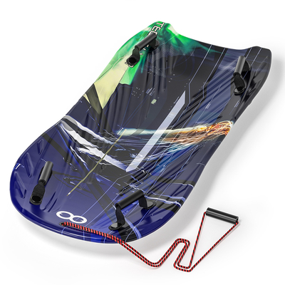 パーソナライズ可能なロゴ 48' HDPEプラスチックスノー sled 2ハンドル引くロープ