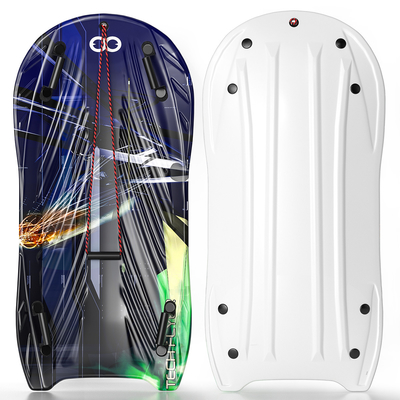 パーソナライズ可能なロゴ 48' HDPEプラスチックスノー sled 2ハンドル引くロープ