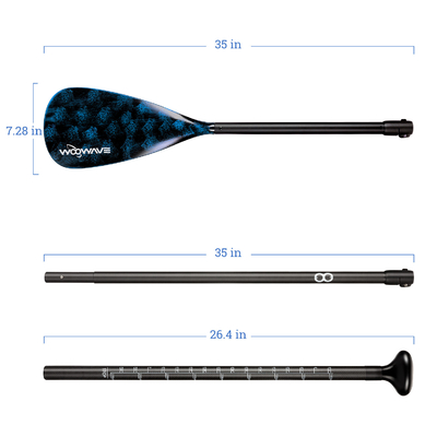175-222cm 調整可能な長さパドル WOOWAVE スタンドアップパドルボード 釣り ローイングボート
