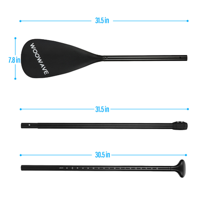 軽量で調節可能なデザインの3パーツのWoowave アルミ製の充気式スープパドル