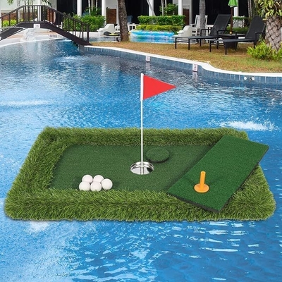 プールゴルフゲーム プールのための浮遊ゴルフ グリーン グリーンアクセサリー 1*ステンレスホールカップ
