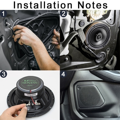 セット 2 フルレンジ同軸性車音箱 6.5 インチサブウーファーと1500Hzツイッター