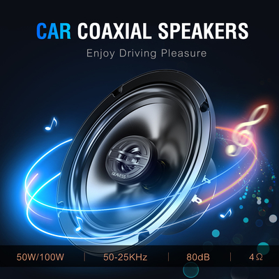 セット 2 フルレンジ同軸性車音箱 6.5 インチサブウーファーと1500Hzツイッター